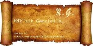 Mázik Gabriella névjegykártya