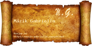 Mázik Gabriella névjegykártya