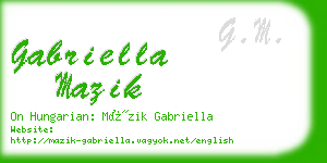 gabriella mazik business card